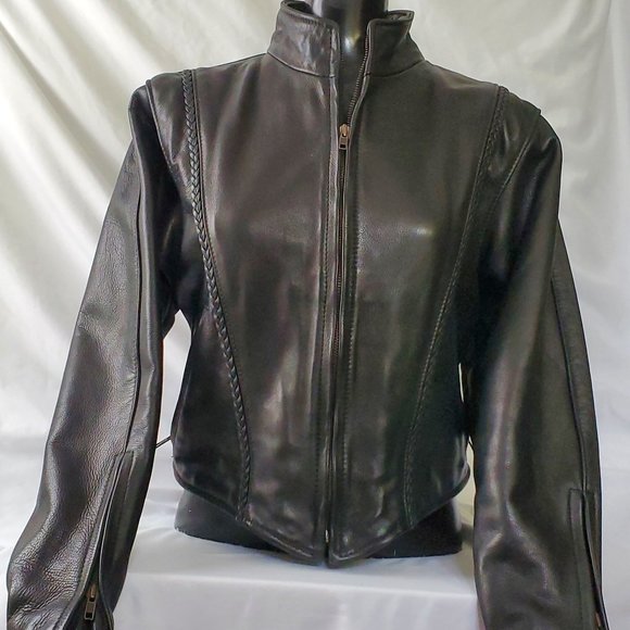 Fashions by Rose Jackets \u0026 Coats | Fashions by Rose Women's Leather Motorcycle Jacket | Color: Black | Size: M | Mimi71410's Closet